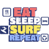 Eat, sleep, train, surf – surfer-surf