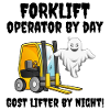 Halloween Ghost Operador de carretilla elevadora Equipo pesado