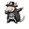 Halloween Skeleton Cute Armadillo Men