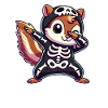 Halloween Skeleton Cute Chipmunk