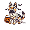 German Shepherd Halloween Mummy Cuter