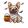 French Bulldog Halloween Mummy Cute