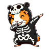 Halloween Skeleton Cute Guinea Pig