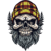 Skull Holzfäller Lumberjack