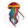 Jellyfish Ocean Popart