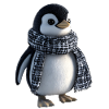 Funny penguin with a scarf