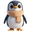 Plush Penguin with Scarf