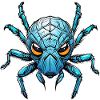 An impressive blue spider