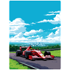 Lebendiges Formel-Rennwagen-Design