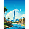 Dubai Skyline Illustration
