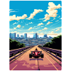 Austin Circuit Motorsport Race Texas Travel Poster