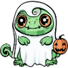 Caméléon Halloween Drôle Fantôme