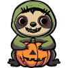 Sloth Halloween Comic Funny