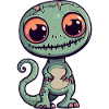 Chameleon Halloween Comic Lustig