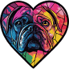 Bulldogg Dog Heart Love