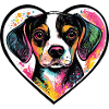 Beagle Dog Heart Love