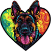 German Shepherd Dog Heart Love