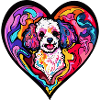 Caniche Chien Coeur Amour