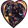 Labrador Hund Herz Liebe