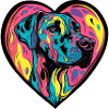 Great Dane Dog Heart Love