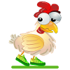 CHICKENS COMIC RUNNING RACE