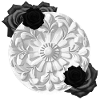 Grabstein Ornament, Rosenblüte, goth