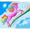 Einhorn und Regenbogen