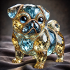 Luxury Crystal Dog Sculpture