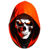 Totenkopf mit Kapuze