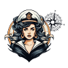 Femme Capitaine Marin