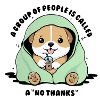 Minty Pup Under Blanket Sipping Drink