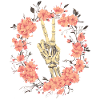 Skeleton Hand Peace Sign