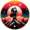 Weihnachtsmann im Gebirge