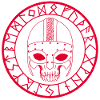 Wikinger Schädel (Rot)