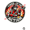 Prêt à l’action, le pompier