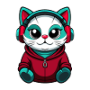 Asian Cat Breed Cartoon Kawaii Animal Pet