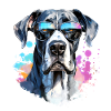 Great Dane with sunglasses