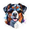 Entlebucher with sunglasses