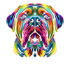 Mastiff Dog Popart