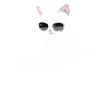 Cat with sunglasses playing chess