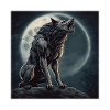 werewolf, monster, halloween, full moon