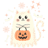 Chat fantôme d’Halloween