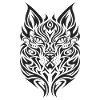 Dog Pet Tribal Tattoo