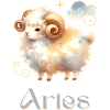 Elegantes Aries Sternzeichen Aquarell Geschenk