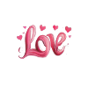 LOVE rose romantique