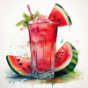 Fresh Watermelon Juice Art Print