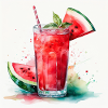 Fresh Watermelon Juice Illustration