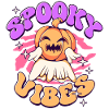 Spooky Mood Halloween Ghost Pumpkin