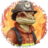 Eidechse Feuerwehr