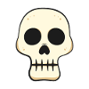 Funny cartoon skull